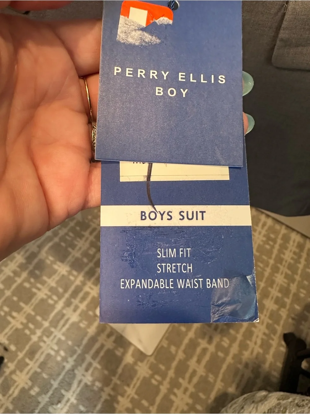 Perry Ellis Gray Three-Piece Boys' Suit
